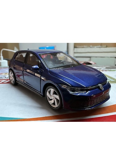 Oyuncak Metal Model Araba 1/36 Çek Bırak Vw Golf 8 Gtı Lacivert