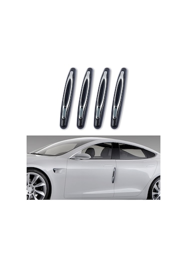 Geeksen Araba Kapısı Çarpma Koruyucu Yumuşak Jeli - Genel Kullanım Siyah, Vuruş Ve Kırıkten Korumak İçin