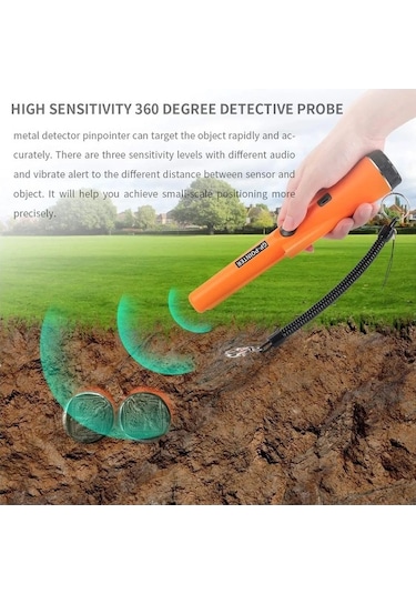 Besthome1 Altın Dedektörü: 360 Tarama, Su Geçirmez, Titreşimli Uyarı, Yüksek Hassasiyetli Metal Bulucu