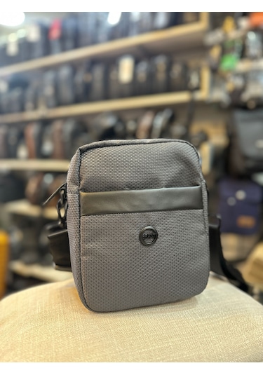 Polo Yıldız Kumaş Omuz Çantası Gri