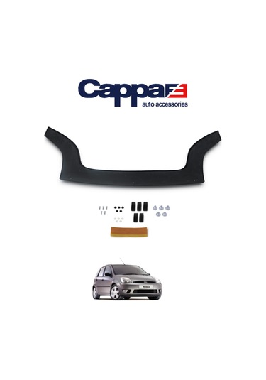 Ford Fiesta Ön Kaput Koruyucu Rüzgarlık 4mm Akrilik Abs Piano Black 2002-2008