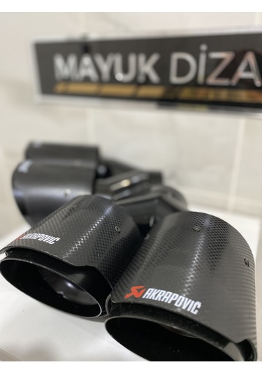 Akrapovic Karbon Egzoz Ucu Çift Çıkış 100mm Sağ Sol Set --mayukd