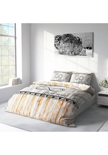 Monohome Forever And Ever 3D Pamuk Saten Çift Kişilik Nevresim Ta Çok Renkli