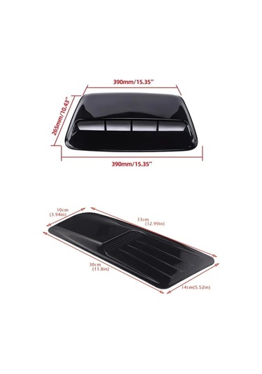 Besthome1 3 Adet Siyah Gm Kaput Hava Çıkışı Dekorasyon Kapağı Otomobil Tasarım Aksesuar