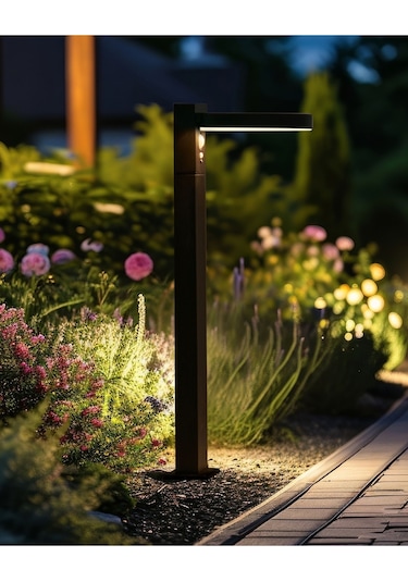 Beliani Güneş Enerjili Led Bahçe Lambası, Hareket Sensörlü Ve Ip44 Korumalı Modern Tasarım Lambader Siyah Diğer