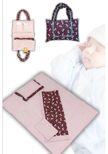 Anne Ve Bebek İçin Çok Amaçlı Seyahat Çantası Mor