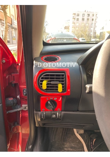 Opel Corsa C Combo Full Set Kırmızı Özel Renk Konsol Torpido Kaplama