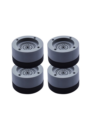 Fosenze 4 Adet Yüksekliği Artıran, Kaymayı Ve Titremeyi Önleyen Ev Aleti Paspası - Islaklıktan Koruma, Gürültüyü Azaltma, Gri Renk Gri