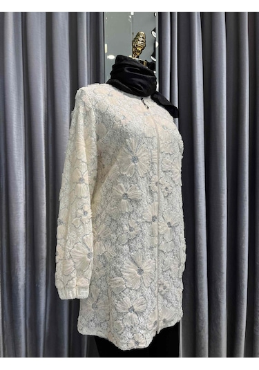 Selinada Güpürlü Giyçık - Ekru - 42 Ekru