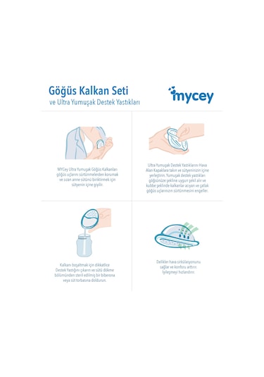 Mycey Ultra Yumuşak Göğüs Kalkanı Seti 4 Lü Set
