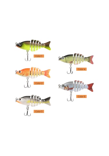 Yuntech01 Cc24-03 6cm 4.7g Abs Materyal Renk Seçenekli Yüzgeçli Sanal Balık