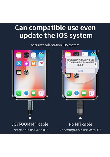 Joyroom S-m369 Basit Seri 2.4a 8 Pin Naylon Örgülü Veri Kablosu, Uzunluk: 1.2m Altın