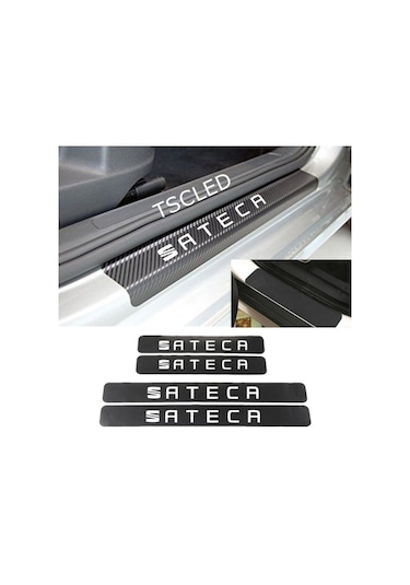 Seat Ateca Karbon Kapı Eşiği Koruma Sticker Yapıştırma (4 Adet)