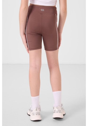 Tommylife Kahverengi Esnek Standart Fit Basic Performans Kız Çocuk Tayt - 75189 Kahverengi