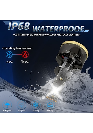 Tenfowee 2024 Yeni Model Led Far, 130w Güçlü Aydınlatma, H1 Uyumlu, 18000 Lümen Parlaklık, Otomobil Led Farı, Çift Bakır Borulu Soğutma Sistemi