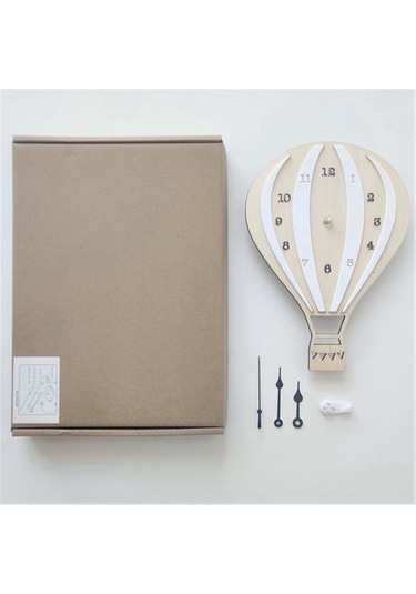 Goldenqian Ev Ofis Için Sıcak Hava Balonu Şekilli Sessiz Duvar Saati, Gri 0azj3n Gri