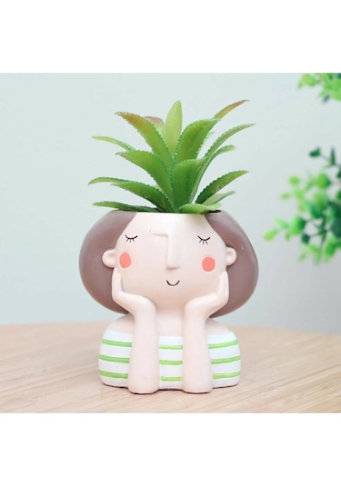 Florada Dekoratif 2'li Sukulent Kız Saksı