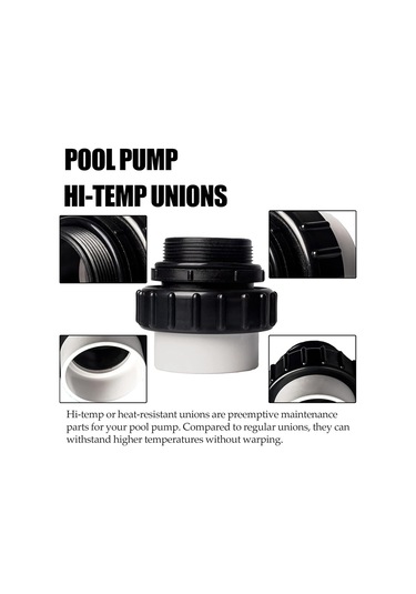 Pentair Whisperflo İçin 2 Adet 2 İnç Mıp X 2 İnç Yüksek Sıcaklık Bağlantıları