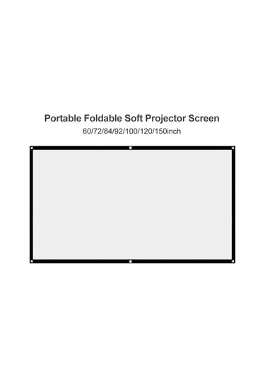 Geeroyoo 120 İnç 16:9 Taşınabilir Katlanabilir Projeksiyon Perdesi, Kırışıksız Ev Sineması Ve Toplantı Ekranı Jzr-gy