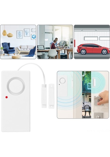 Geeroyoo Abs Plastik Kasa 130db Sesli Manyetik Kapı Alarmı, 5m Çip İle Güvenli, Düşük Tüketim, Hırsızları Korkutmak İçin