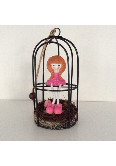 Kafeste Oturan Sarıs In Kız Biblo Pembe Diğer