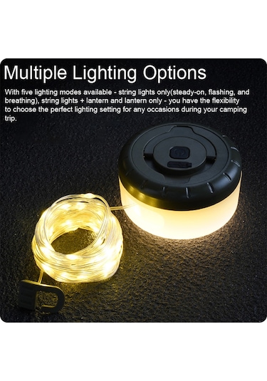 Teltree Çok Fonksiyonlu Kamp Aydınlatma: Led Rgb Çadır Ve Açık Hava Dekorasyonu, Dahili Pil İle Tasarruf Çok Renkli