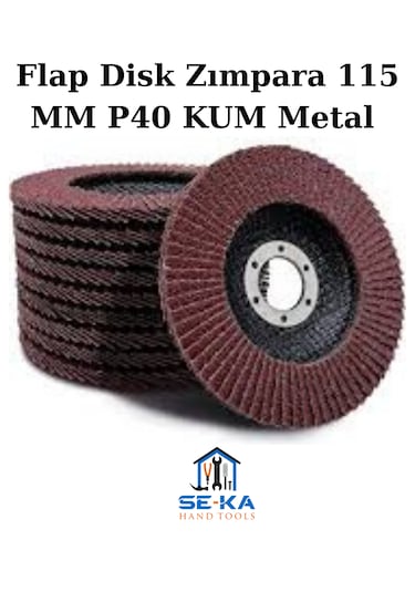Flap Disk Zımpara 115 Mm P40 Kum Metal - Ahşap Taşlama Diski 10 Adet