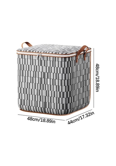 Unimarket Kapaklı Giysi Saklama Çantası, Gardırop Ayırma Saklama Kutusu Taşınabilir Saklama Kutuları, Ev Yatak Odası Battaniye Yatak Saklama Kapları Için Güçlü Saplı Fermuarlı Katlanabilir S Q8rcwv