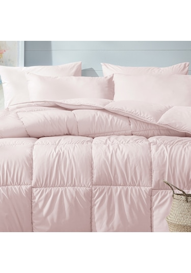 Yataş Bedding Macaron Çift Kişilik Yorgan - Yastık Set - Pembe