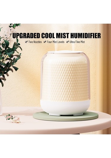 Dancemonkey 3 Nozullu 4 Sis Modlu Sessiz Nemlendirici - Usb Şarjlı Otomatik Kapanan Beyaz
