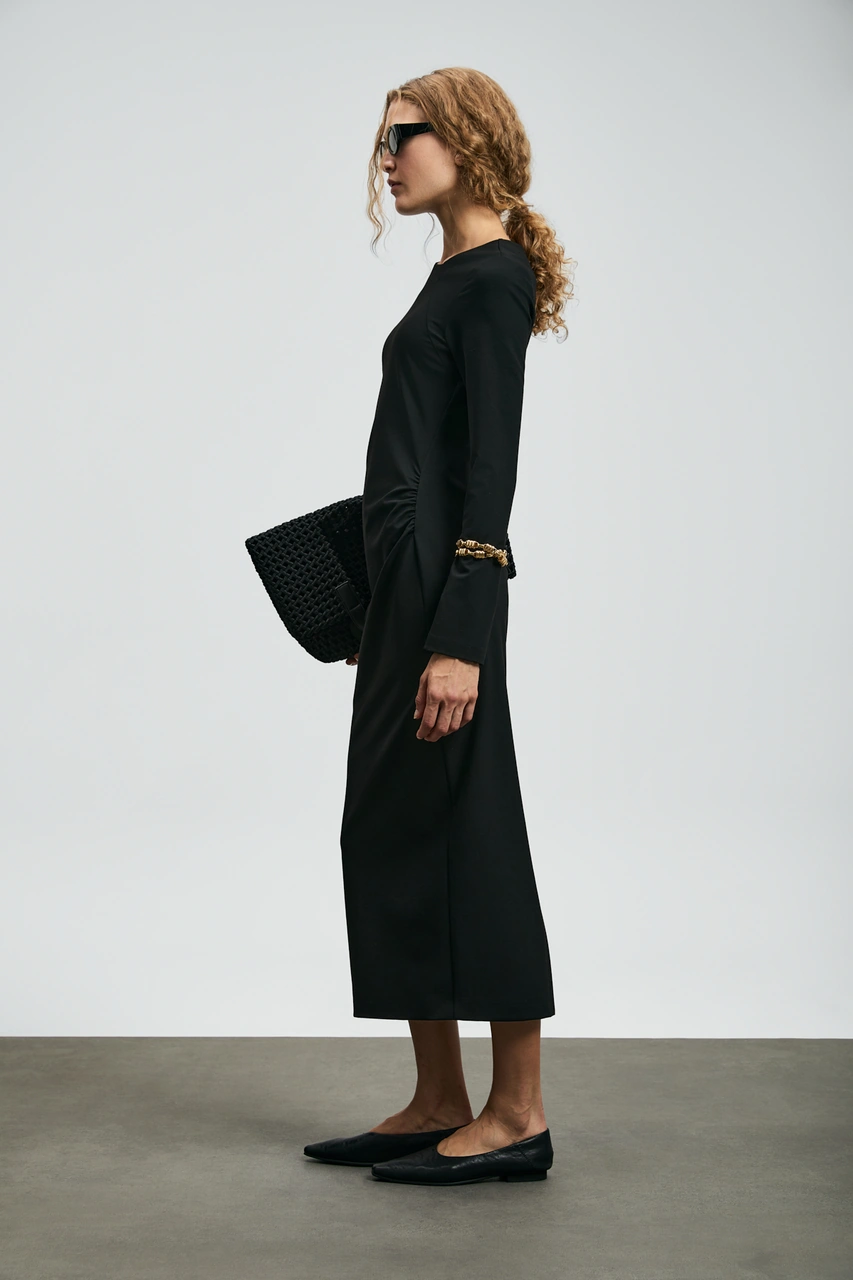 Lufian Helena Kadın Elbise Siyah Siyah 122290009100100 Siyah