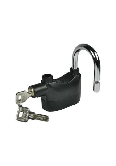 İpek Yıldızı Desibel Siyah Alarmlı Çok Fonksiyonlu Ekstra Güvenlikli Kare Asma Dolap Kilidi