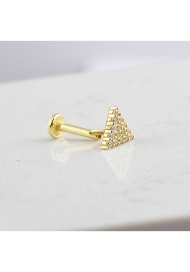 Glorria Altın Üçgen Tragus Piercing Altın
