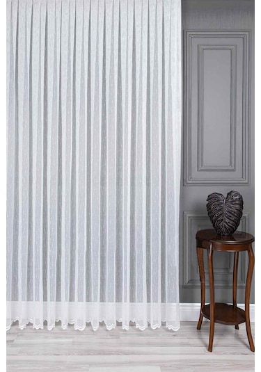 Evdepo Home Kullanıma Hazır Örme Tül Perde (540765923)