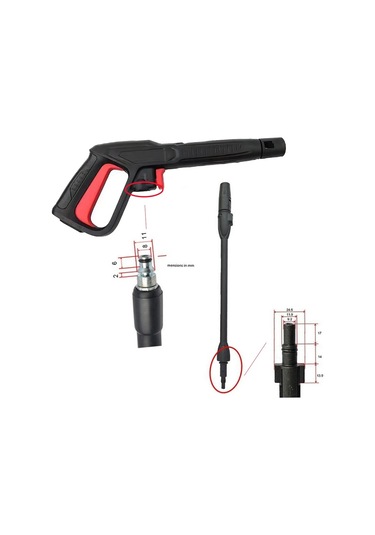 C-ayarlanabilir Yüksek Basınçlı Temizleyici Araba Yıkama Su Tabancası Veya Su Borusu Araçları Ar/bosch/aqt Ev Bahçe Temizlik Aksesuarları