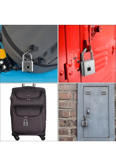 Prestigegoods Parmak İzi Kilitli Akıllı Kilit - Şarj Edilebilir, 10 Parmak Kayıtlı, Su Geçirmez, Hırsızlık Koruma