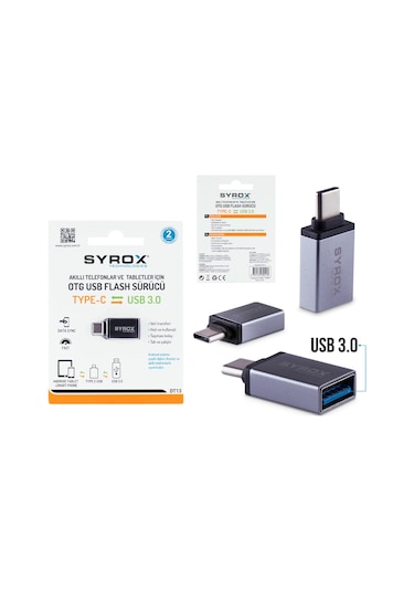 Syrox Usb-3 Den Type-C Ye Dönüştürücü Otg Dt13