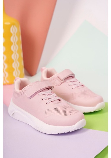 Cool Cırtlı Pudra Çocuk Spor Ayakkabı Zila Pudra