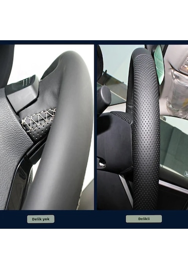Ford Fiesta 2002-2007 Araca Özel Direksiyon Kılıfı Siyah