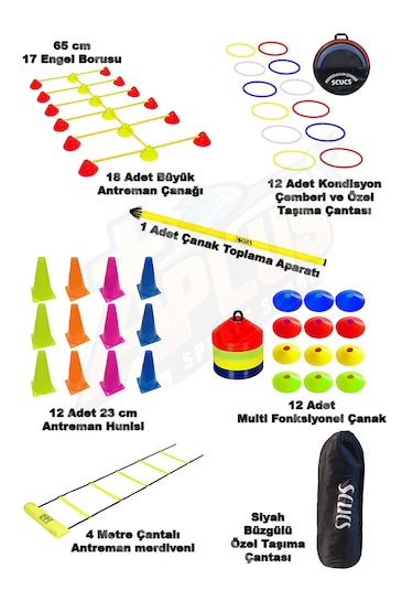 75 Parça Tam Profesyonel Antrenman Seti Taşıma Ve Saklama Çantalı Çok Renkli