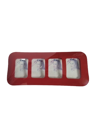 cam çerçeve  masa üstü kırmızı 6*9 cm 4 lü