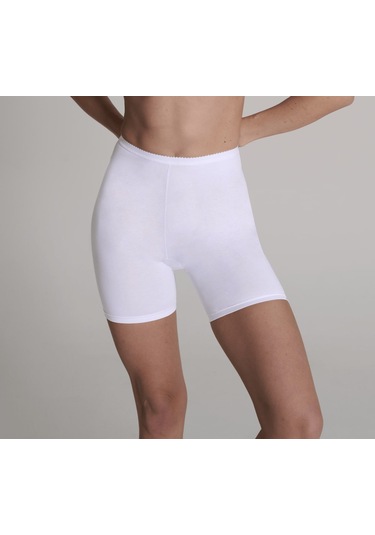 Kadın Pamuk Uzun Şort Külot Ten