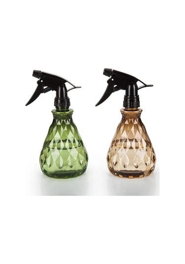 Willowhaven Yeşil + Altın 2 Adet 500ml Şık Geometrik Sprey Şişe, Ayarlanabilir Bahçe Sulama Aparatı