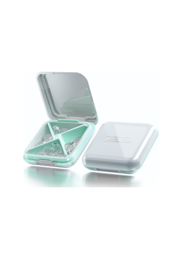 Yeiuyi7 Moda 4 Izgara Çapraz Sınıflandırma Hap Kutusu Beyaz