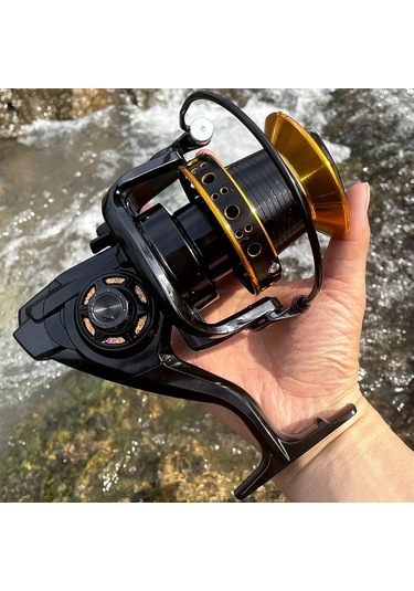 Motion003 Balıkçılık Spinning Makarası 10000 Serisi Alüminyum Alaşımlı 30kg Sürükleme Tuzlu Tatlı Su