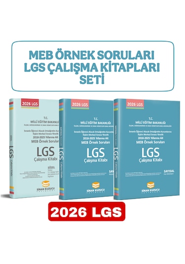 Meb Örnek Soruları Lgs Çalışma Kitapları Seti Sayısal - Sözel Sinan Kuzucu Yayınları