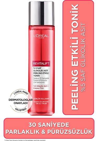 L'Oreal Paris Revitalift %5 Saf Glikolik Asit Peeling Etkili Tonik 180 ML