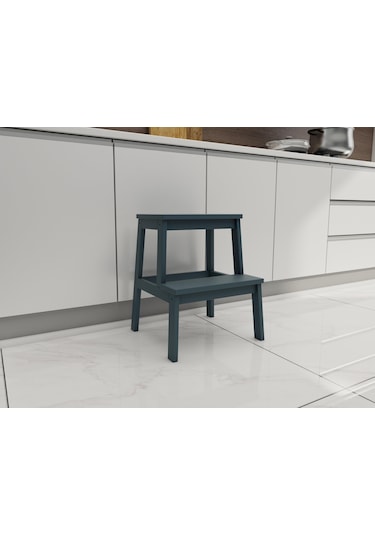 Fastwood Basamaklı Ahşap Tabure Antrasit Renk