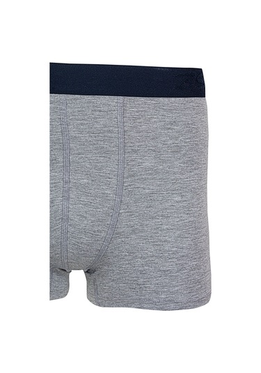 Erkek Modal Pamuk Dıştan Lastik Yüksek Kalite Yumuşak Rahat Boxer Gri