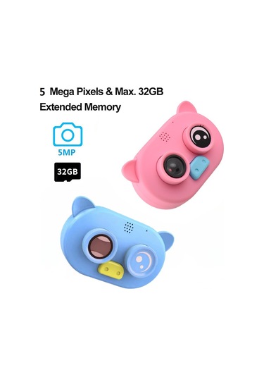 Vkemall Yeşil Çocuklar İçin Dijital Kamera - 1080p Hd, 2 İnç Ips Ekran, 500w Piksel, 800mah Pil, 3m Su Geçirmez, 16gb Hafıza Kartı Dahil